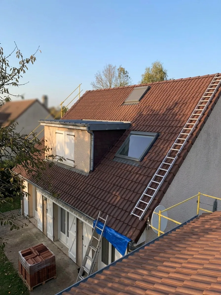 Démoussage de toiture à Bussy-Saint-Georges